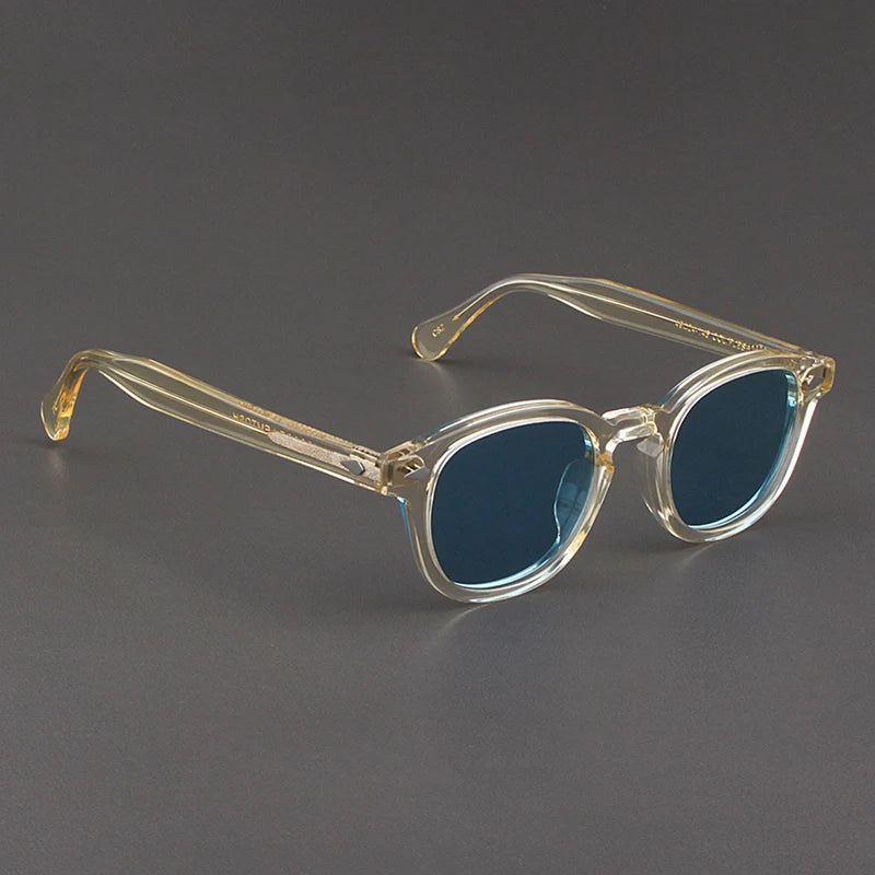 Johnny Depp Polarized Sunglasses Man Round Lemtosh Sun Glasses Woman Luxury Brand Vintage Acetate Frame Night Vision Goggles