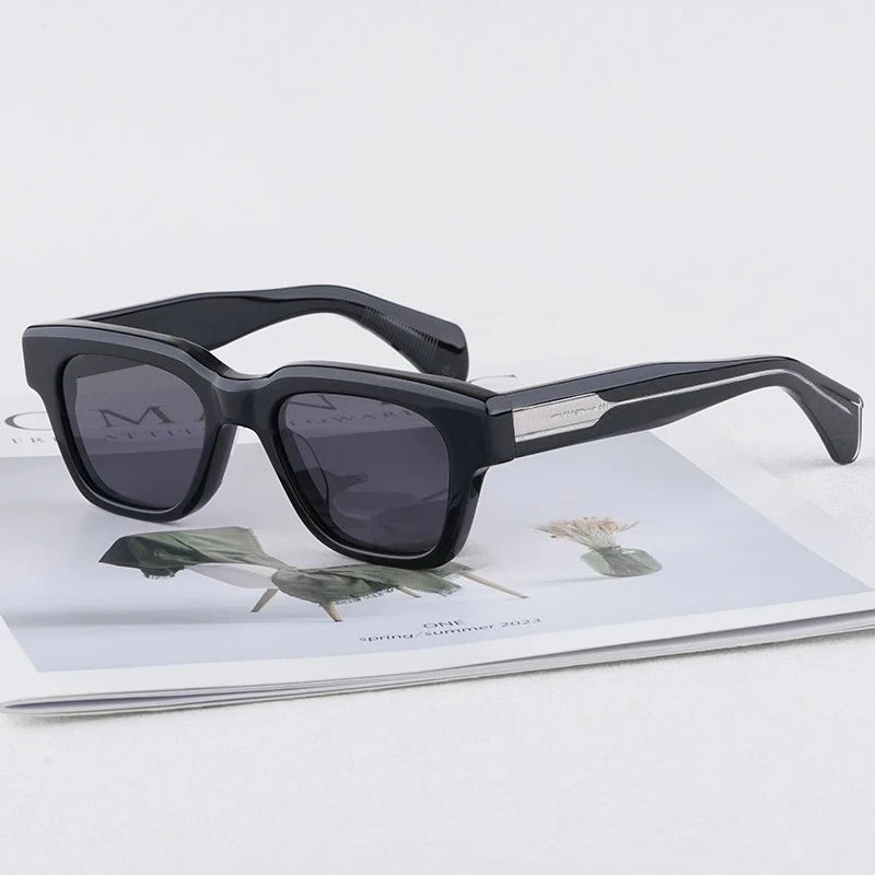 JMM Fellini Acetate Fashion Sunglasses Rectangle Uv400 Men High Quality Handmade in Japan Senior Optical Eyeglasses with Case