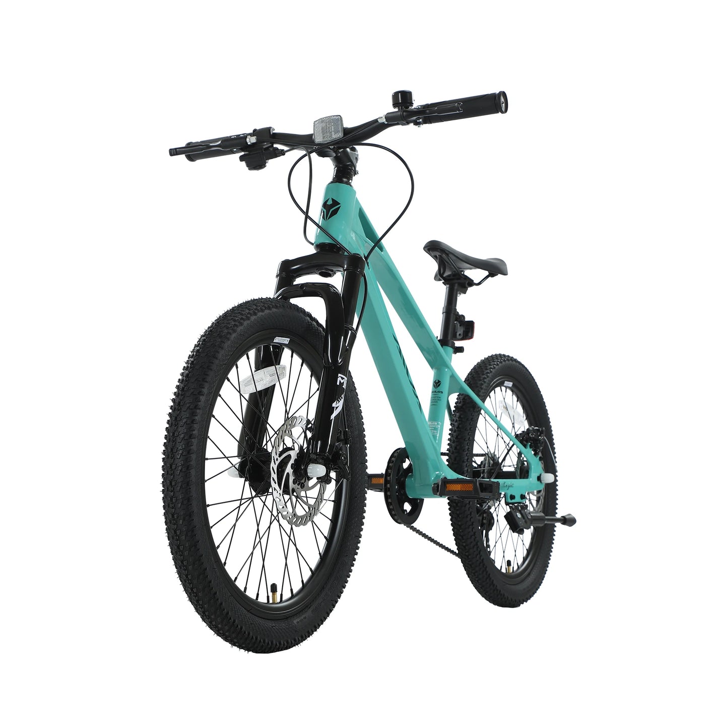 AIVA KNIGHT20 20 Inch Hardtail Mountain Bike, 7-Speed MTB, Bicycle for Teens & Adults, Lightweight Magnesium Frame, Suspension Fork, Front & Rear Disc Brakes