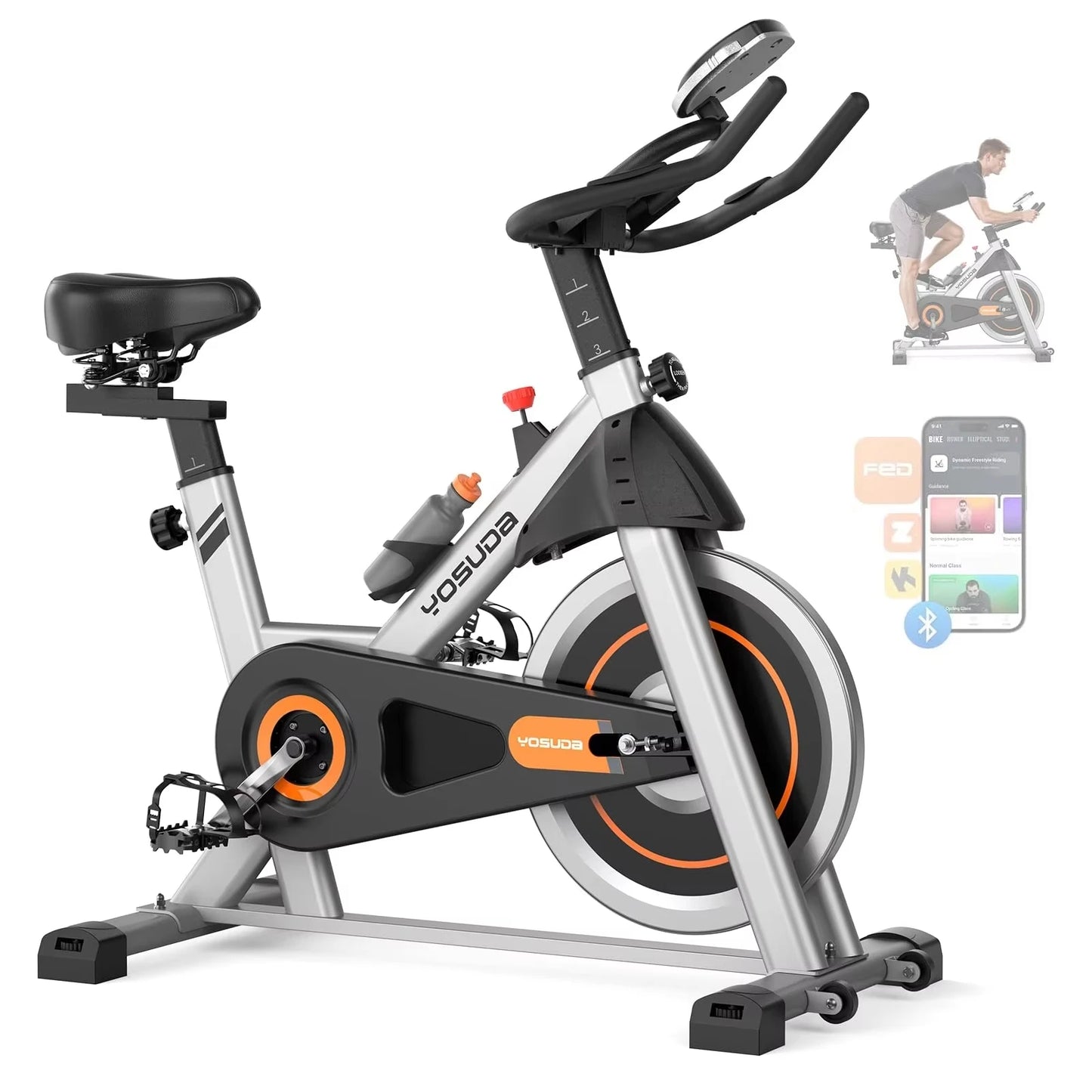 YOSUDA Exercise Bike Magnetic Indoor Cycling With Exclusive App