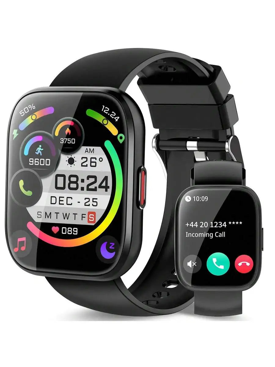 Csasan Smart Watch For Men Women Bluetooth Call, 1.85" HD Touch Screen Fitness Watch With Sleep Heart Rate Monitor, 112+ Sports