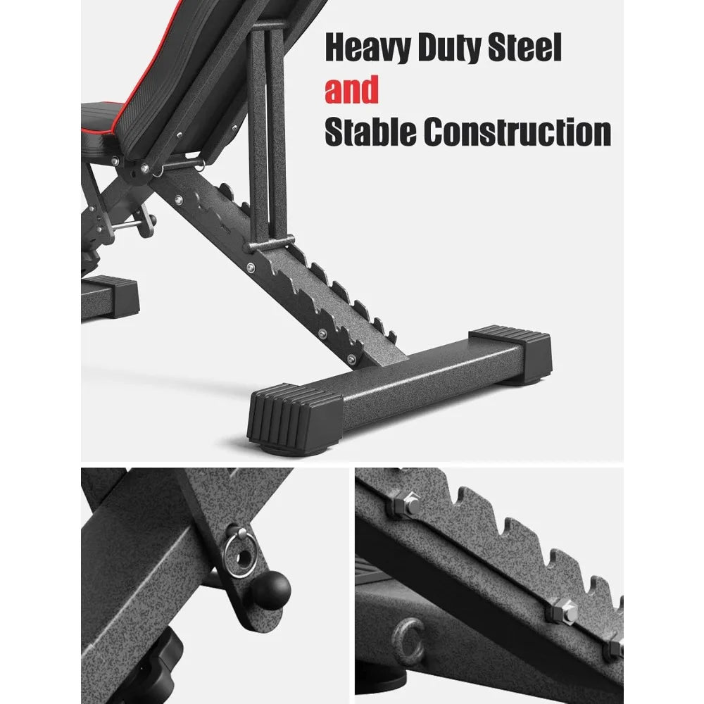 Multi-Function 6 in 1 Weight Bench Set - Leg Press, Preacher Curl Rack