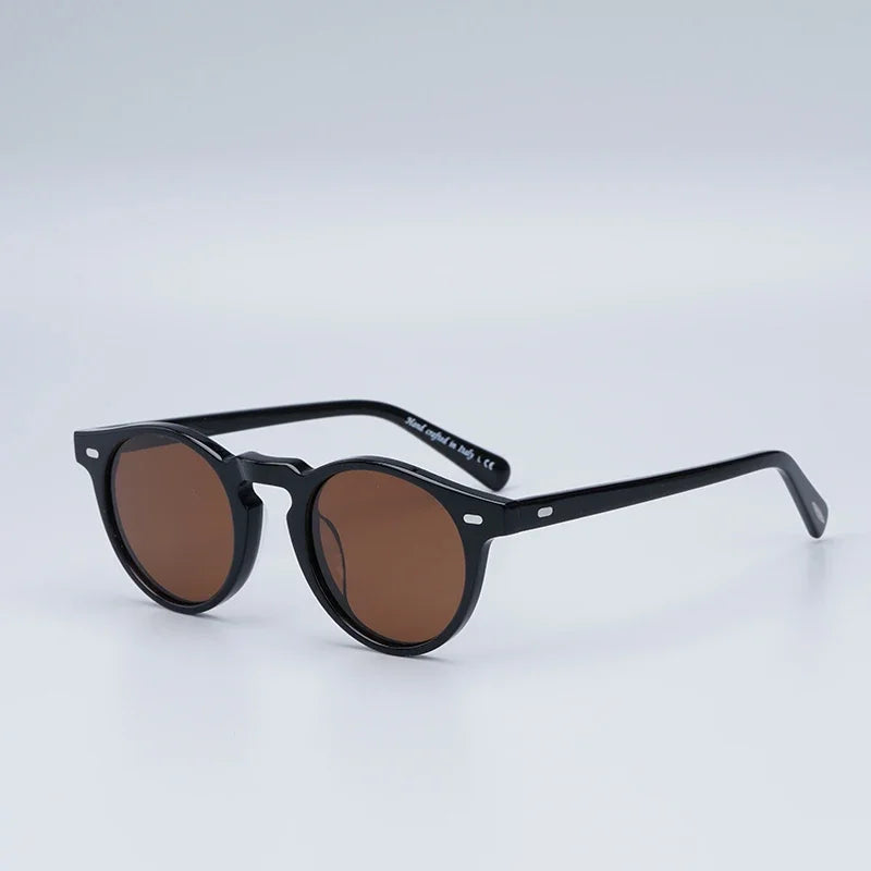Oliver Gregory Peck Sunglasses Women Acetate Retro Round Polarized Vintage Driving Glasses Shades for Women Designer Sunglasses