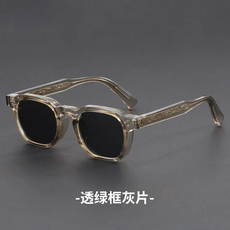 Retro Small Circular Sunglasses Men Punk Propionic Luxury Brand Design Sun Glasses Women Business Party Eyewear UV400