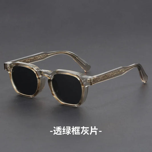 Retro Small Circular Sunglasses Men Punk Propionic Luxury Brand Design Sun Glasses Women Business Party Eyewear UV400