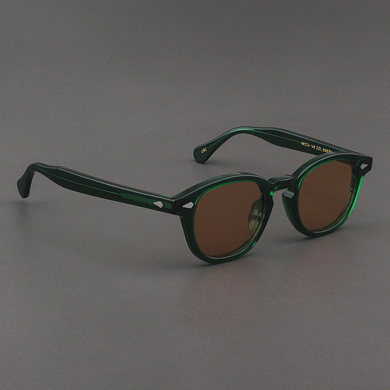 Johnny Depp Polarized Sunglasses Man Round Lemtosh Sun Glasses Woman Luxury Brand Vintage Acetate Frame Night Vision Goggles