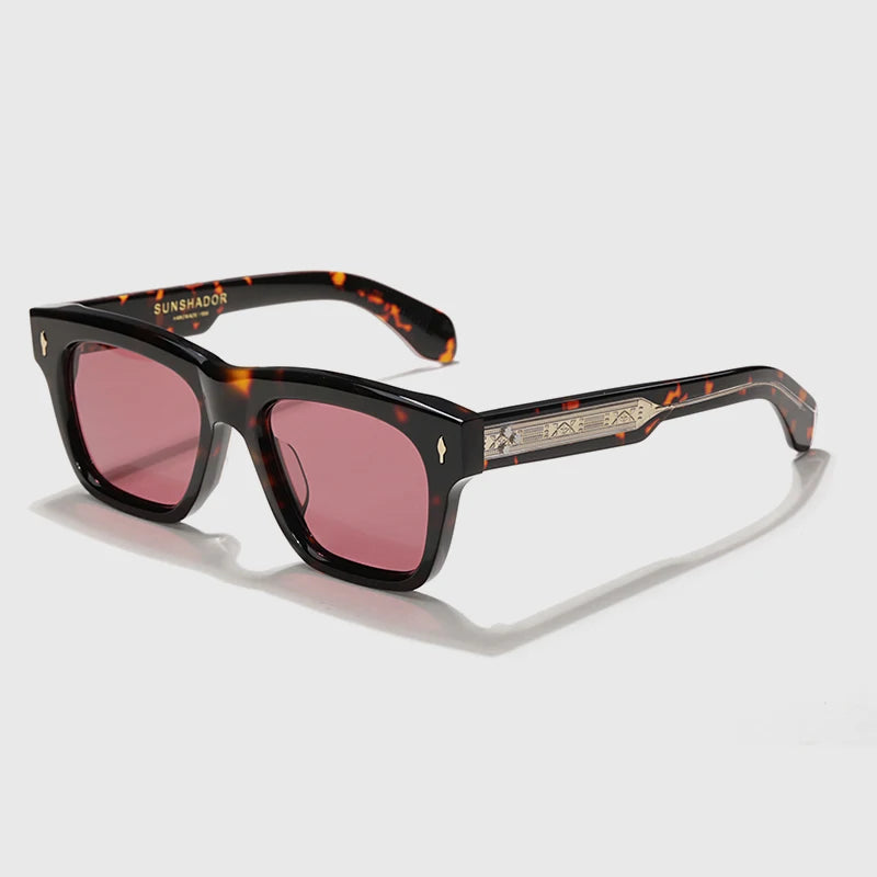 Fashion Top Design Handmade Square Acetate Sunglasses Men Women Classic Sunglasses Outdoor UV400 Protection Eyewear Custom Logo