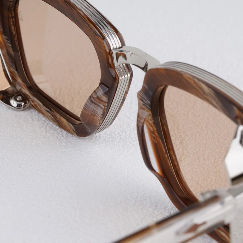 JMM Retro Thick Frame Square 10th Anniversary Limited Sunglasses Designer Tortoiseshell UV400 Vintage High Quality Sunglasses