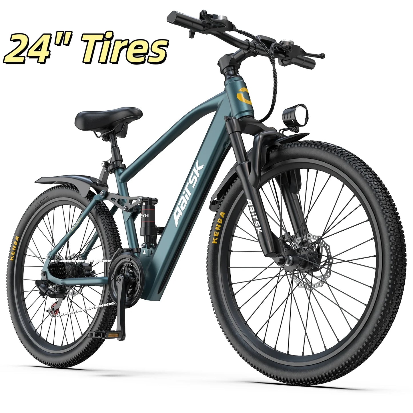 Electric Bike for Adults, 750W Peak Ebike, 40Miles 25MPH Electric Mountain Bike, 24''/26" Adult Electric Bicycle with 36V Battery, 21 Speed, Full Suspension, UL 2849 Certified