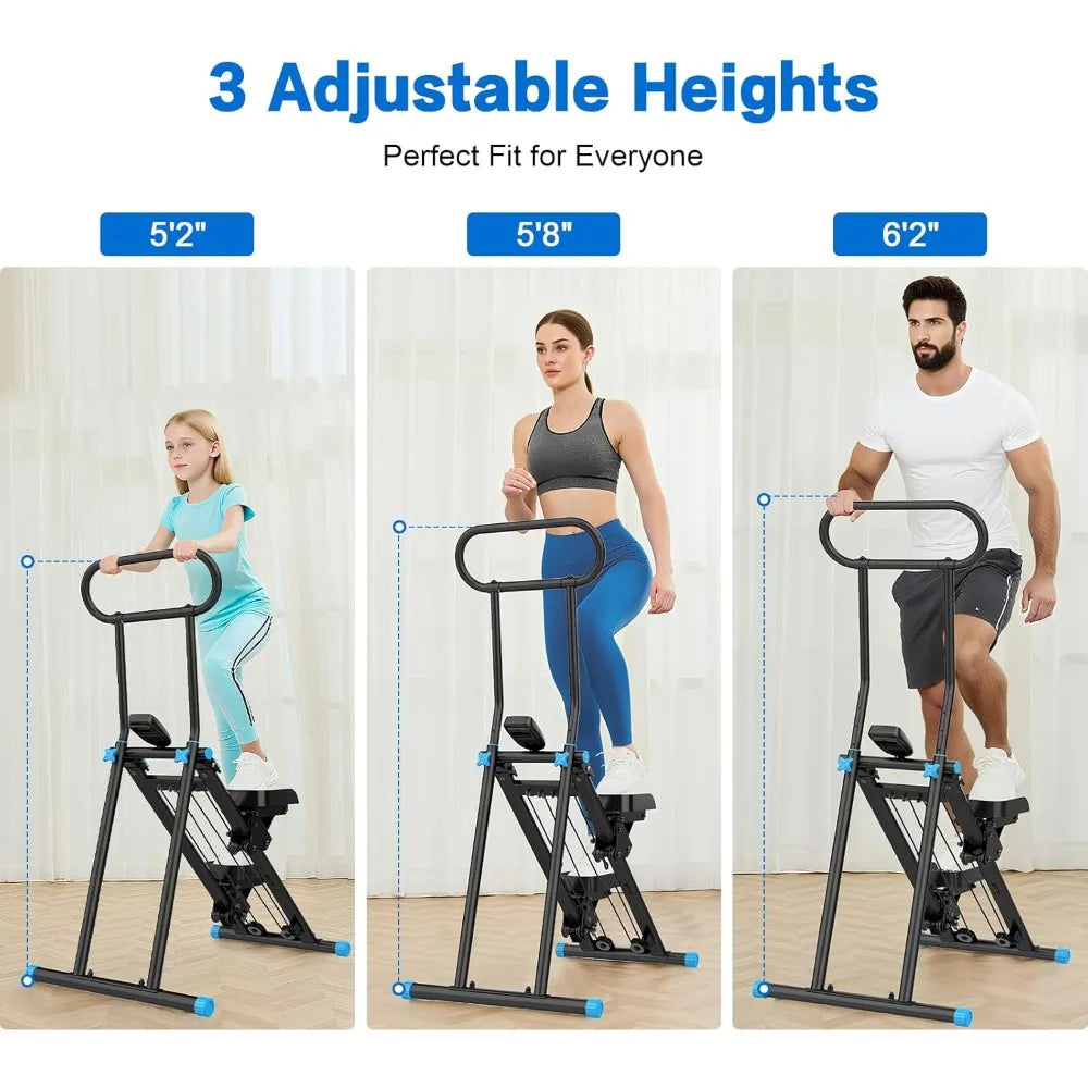 HXD-ERGO Home Stair Stepper 6 Adjustable Resistance Vertical Climber Cardio Fitness Machine for Home Gyms