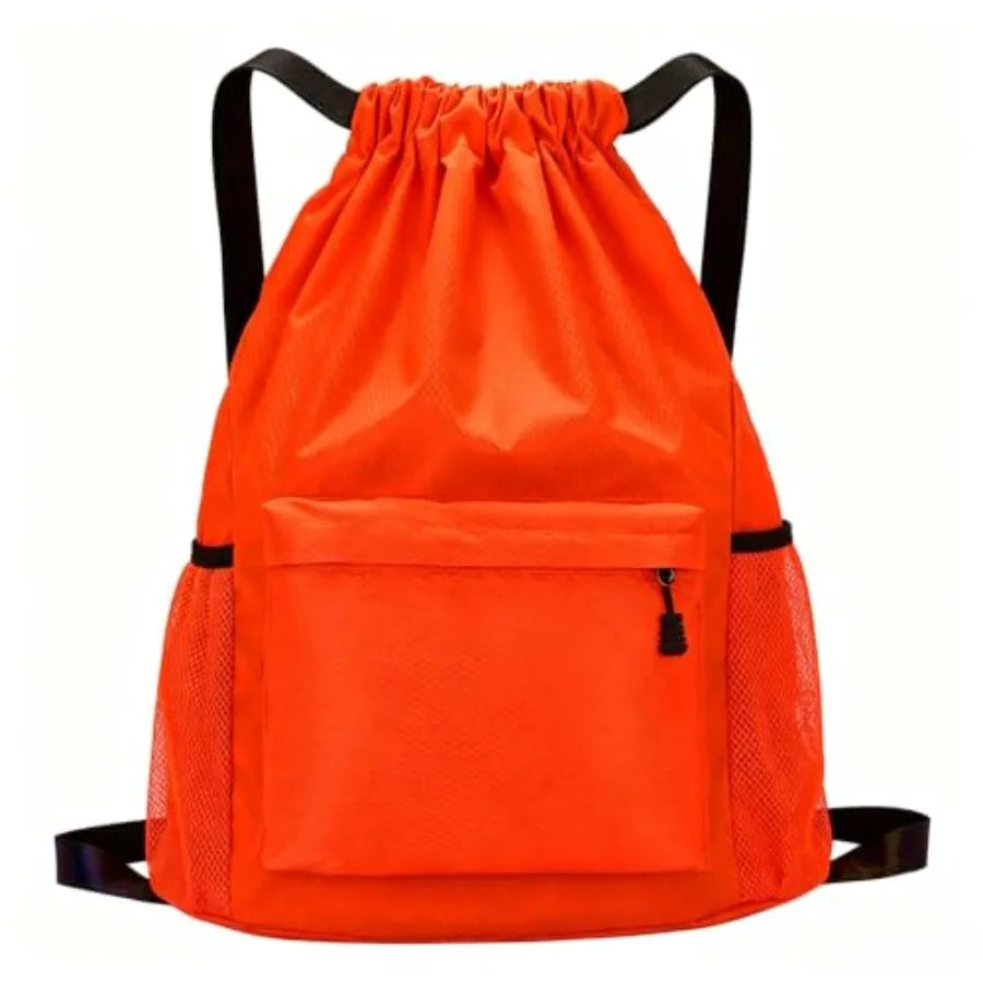 Tygelluis Drawstring Backpack, Waterproof Gym Bag with Water Bottle Pocket for Women Men, Pull String Sport Bag for Swim, Socce