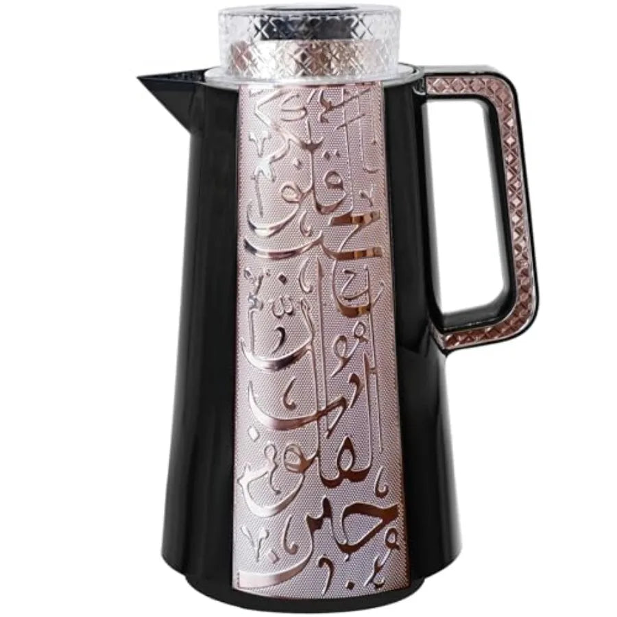 Arabic and Turkish Style Insulated Coffee Carafe33 oz Vacuum Thermal Bottle Flask Teapot Keeping Hot/Cold Tea Water and Coffee