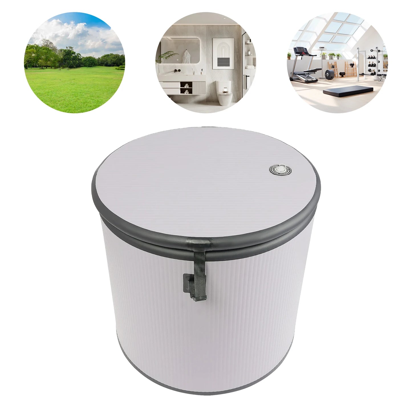 100Gal 380L Inflatable Ice Bathtub Portable Cold Plunge Tub with 3 Layer Insulation Cover and Pump for Athletes Fitness Recovery Home Spa Relaxation Indoor Outdoor Use