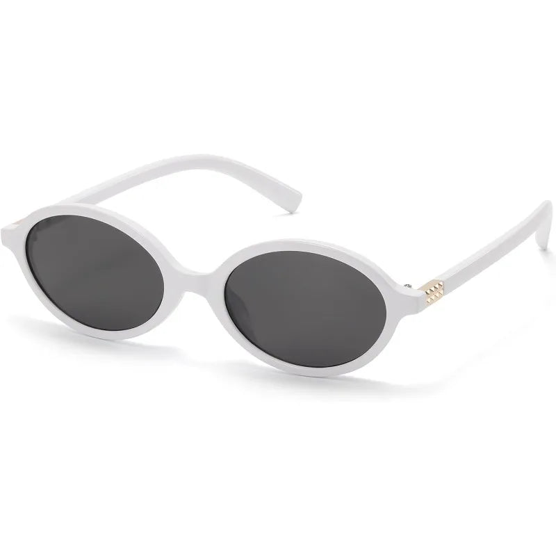 Retro Oval Sunglasses for Women Vintage 90s Y2K Trendy Designer Sun Glasses
