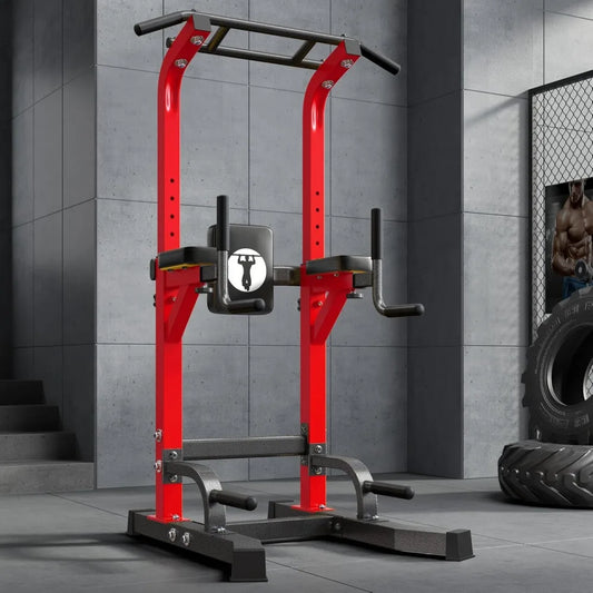 SogesHome Adjustable Pull Up Bar & Dip Station, Heavy Duty 330LB Capacity Multifunctional Home Gym Fitness