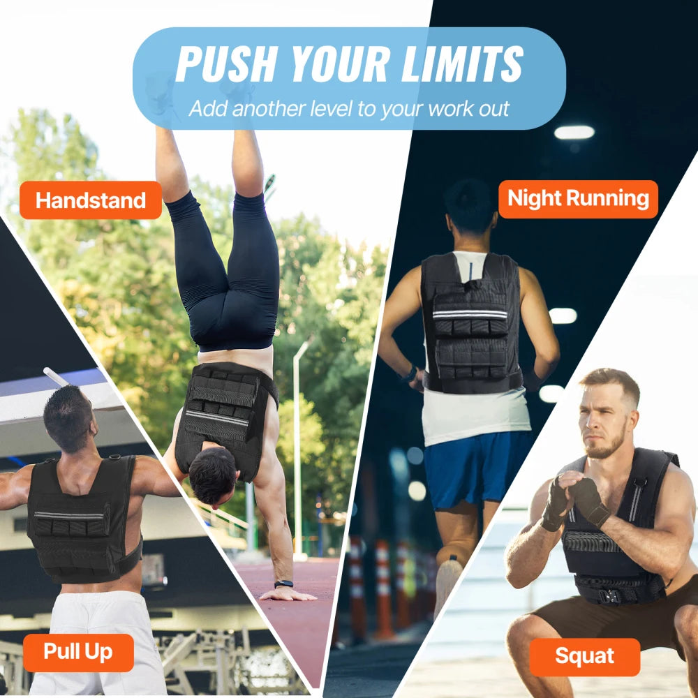 35lb Adjustable Weighted Vest for Men and Women for Strength Training and Running