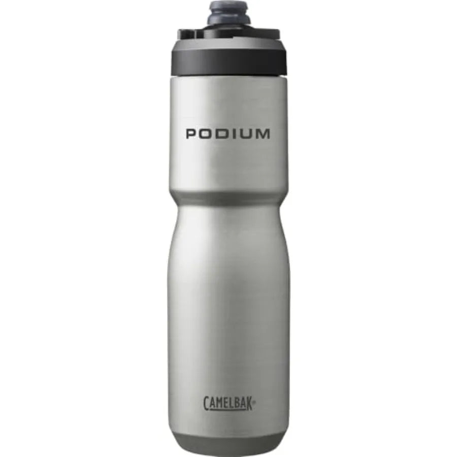 Podium Steel Insulated Stainless Steel Bike Water Bottle, Long‑Lasting Cold Hydration for Cycling Performance, 22oz, Stainless