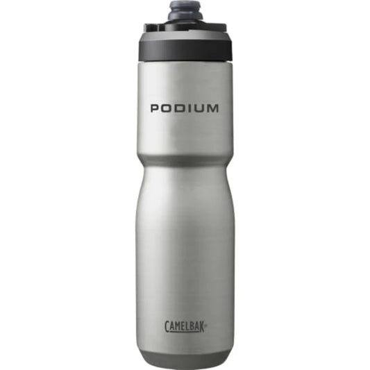 Podium Steel Insulated Stainless Steel Bike Water Bottle, Long‑Lasting Cold Hydration for Cycling Performance, 22oz, Stainless