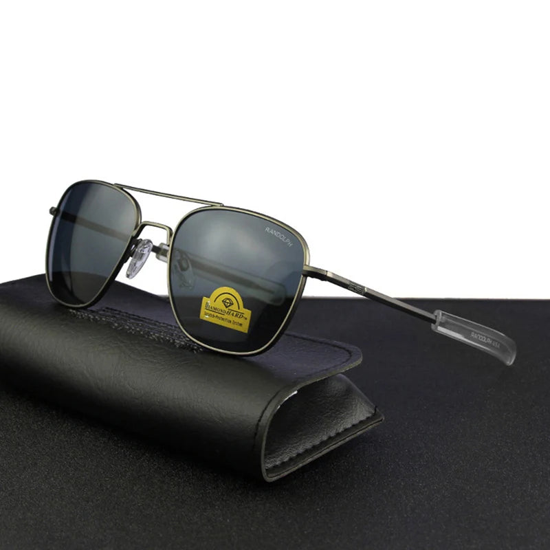 RE Pilot Sunglasses Men UV400 Top Quality American Army Military Mirror AGX Tempered Glass Lens Sun Glasses