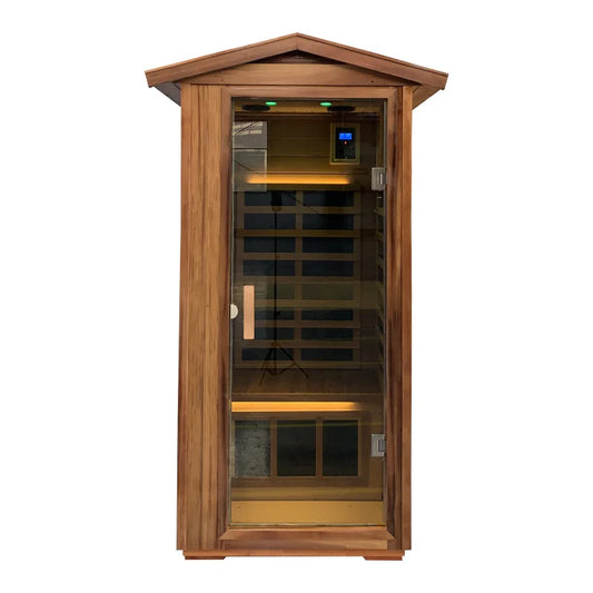 Red Cedar Single Outdoor Sauna Room For Indoor Use
