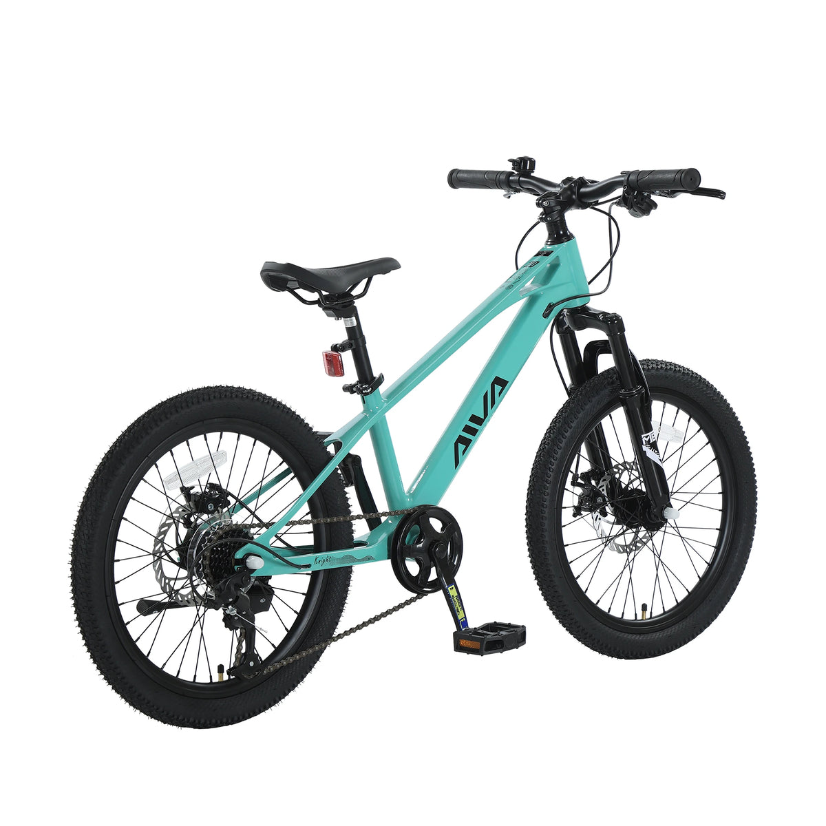 AIVA KNIGHT20 20 Inch Hardtail Mountain Bike, 7-Speed MTB, Bicycle for Teens & Adults, Lightweight Magnesium Frame, Suspension Fork, Front & Rear Disc Brakes