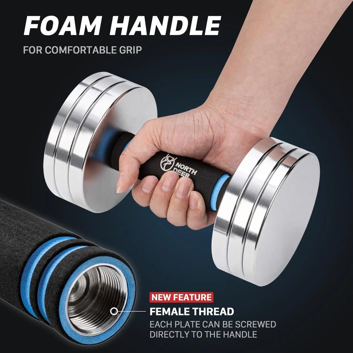 Upgraded Adjustable Steel Dumbbells 40LB / 60LB | 2 in 1 Dumbbell Barbell Set for Home Gym Workout - Compatible with V1.0 Dumbbells