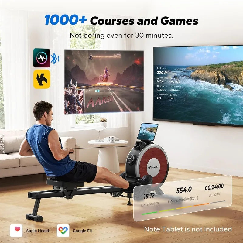 MERACH Rowing Machines for Home, Magnetic Rowing Machine with 16 Levels, Rower Machine of Quiet Resistance, Dual Sli