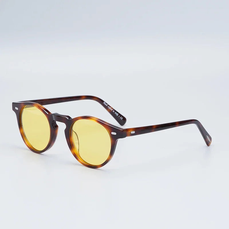 Oliver Gregory Peck Sunglasses Women Acetate Retro Round Polarized Vintage Driving Glasses Shades for Women Designer Sunglasses