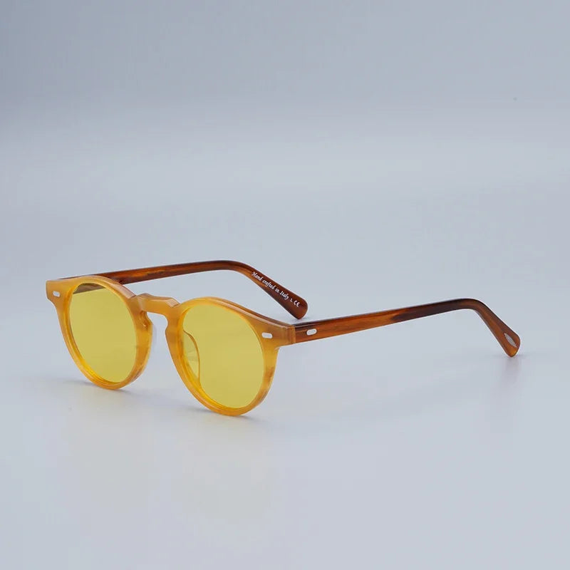 Oliver Gregory Peck Sunglasses Women Acetate Retro Round Polarized Vintage Driving Glasses Shades for Women Designer Sunglasses