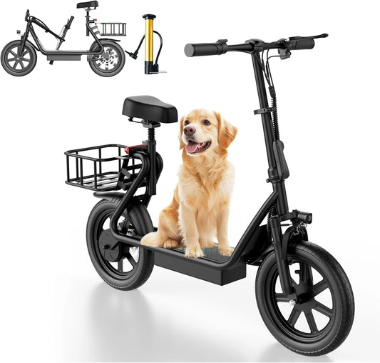 Electric Bicycle With Basket 28 Miles Range Shock Absorption