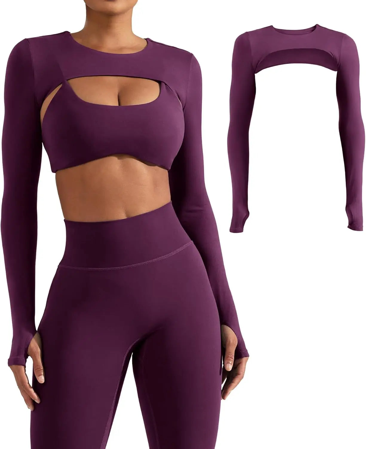 1pc Spring/Summer Yoga Dance Shawl, Women Sports Cover Up, Fitness Solid Color Bolero, Workout Wrap Shirt, Cycling Chiffon Shawl, Golf Sun Protection Shawl Sleeve Cover, Women Summer Sporty Shawl With Attached Sleeves