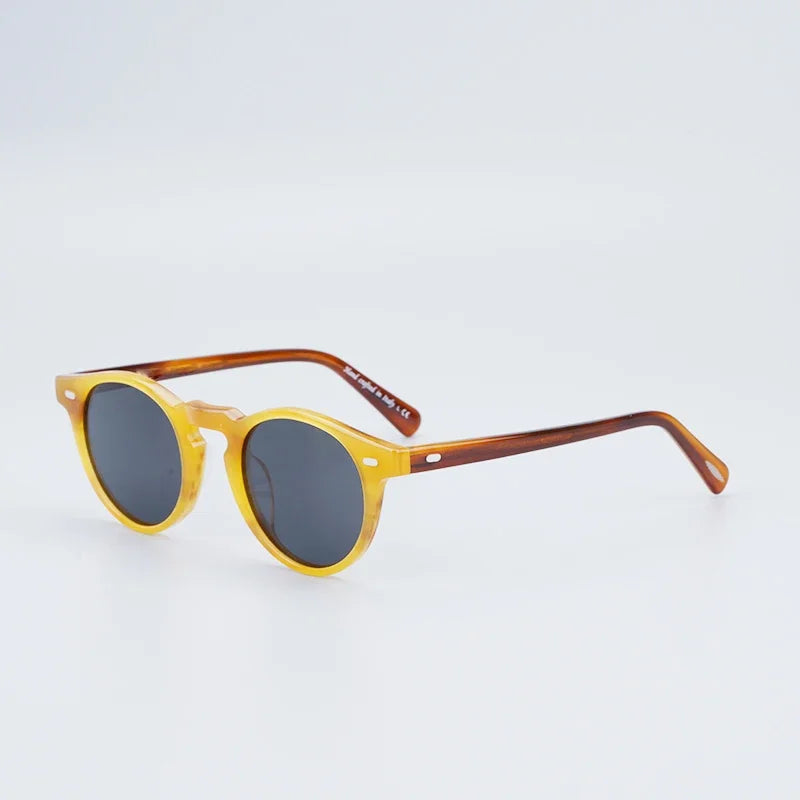 Oliver Gregory Peck Sunglasses Women Acetate Retro Round Polarized Vintage Driving Glasses Shades for Women Designer Sunglasses