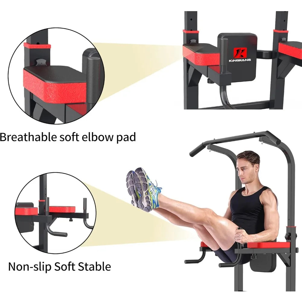 Power Tower Dip Station Workout equipment Pull up Bar for Home Gym Adjustable Height Strength Training Fitness Excercise