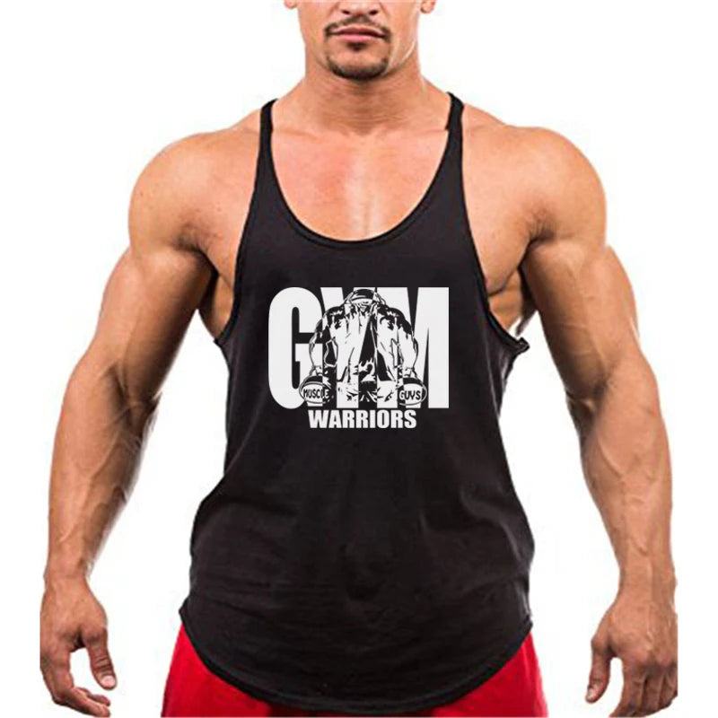 Cotton Breathable Sleeveless Gym Tank Top for Mens Workout