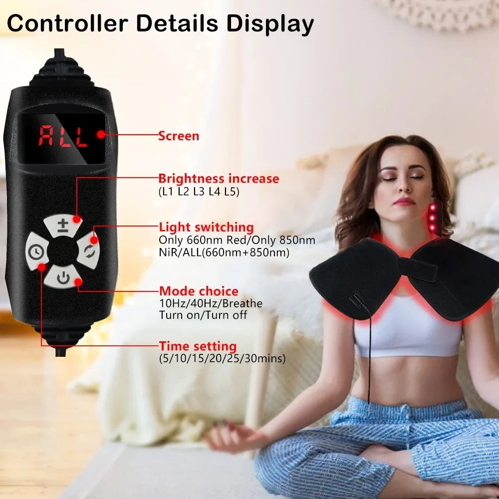 ZONGKUNG Infrared Therapy Pad For Shoulder Neck Pain 660nm 850nm