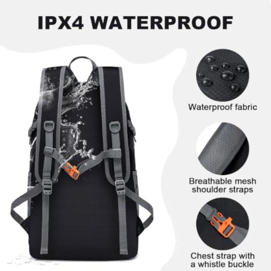 Backpack - Ultra Lightweight Packable Backpack for Travel Camping, Hiking Back Pack Waterproof Foldable Daypack for Men Women B
