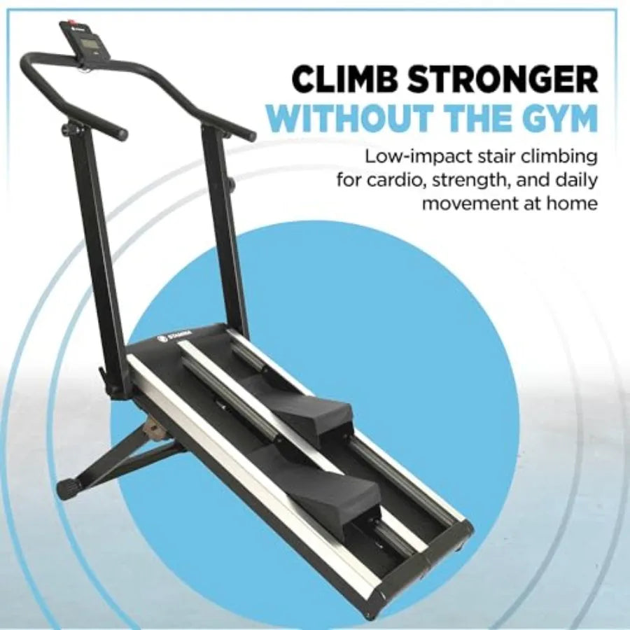 Stair Climber, Compact Exercise Stepper Machine for Home Workout with 8 Adjustable Resistance Levels, 3 Incline Positions, Blue