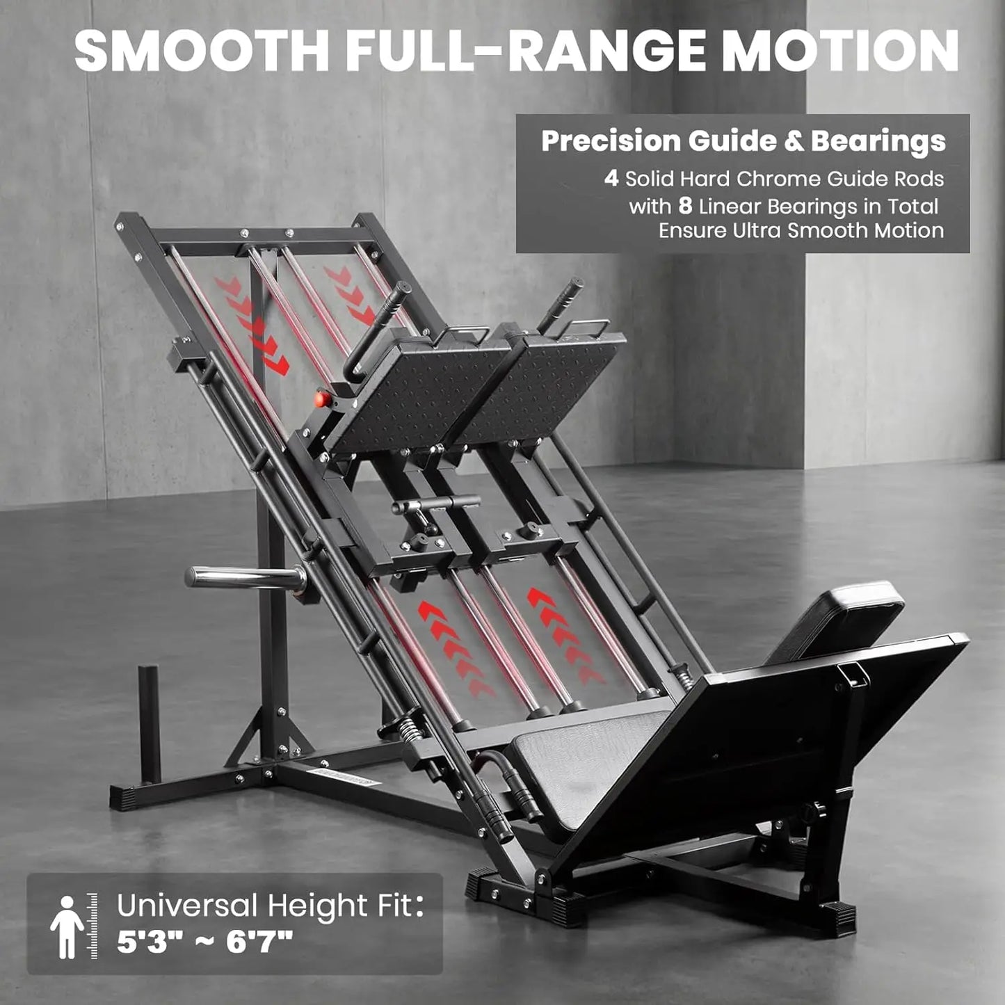 Upgraded 3-in-1 Leg Press Hack Squat Machine with Weight Storage, Professional Adjustable Iso-Lateral Trainer with, Customized