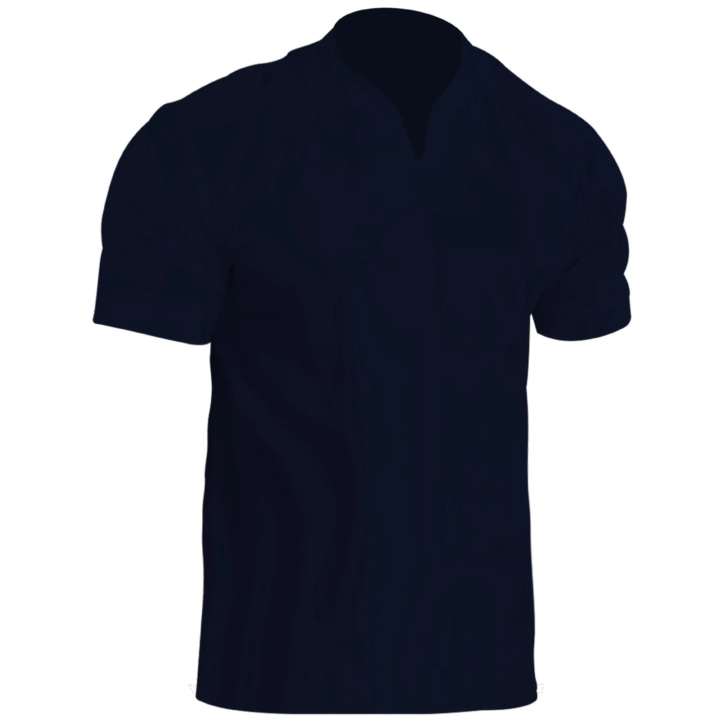 Men's Breathable Polyester V-Neck Tee for Fitness and Outdoor