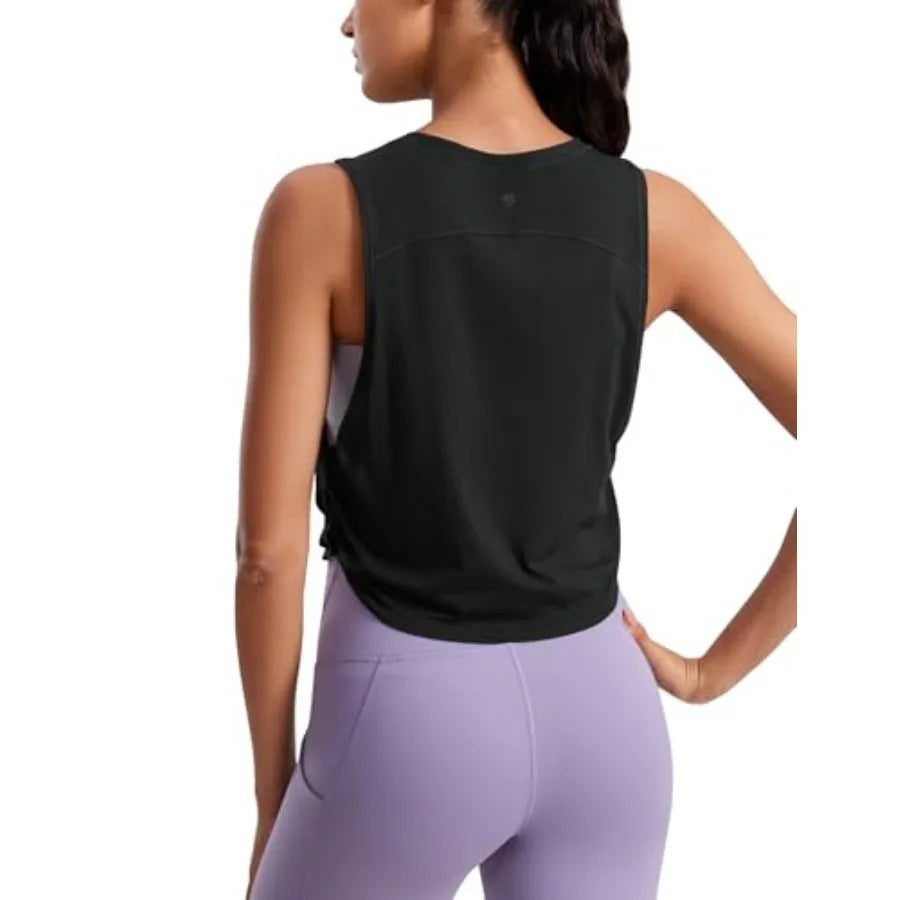 Women's Bamboo Fiber Armhole Tank for Workout and Yoga Sleeveless