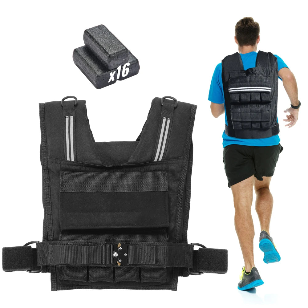 35lb Adjustable Weighted Vest for Men and Women for Strength Training and Running