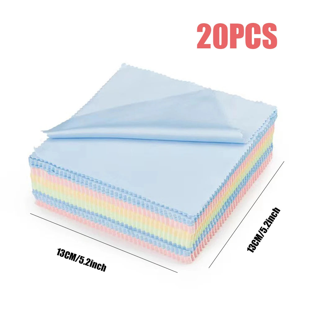 10/20/30PCS 5.12*5.12inch Eyeglasses Cleaning Cloth Needle Three Gray Brushed Eyeglasses Cloths Lens Wipes Fiber Goggle Cloths glasses accessories eyeglass cleaner phone cleaner cleaning cloth