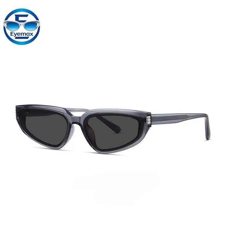 Y2K Cat Eye Sunglasses Women Trendy Olive Green Shades UV400 Protection Retro Narrow Small Frame Sun Glasses Fashion Streetwear