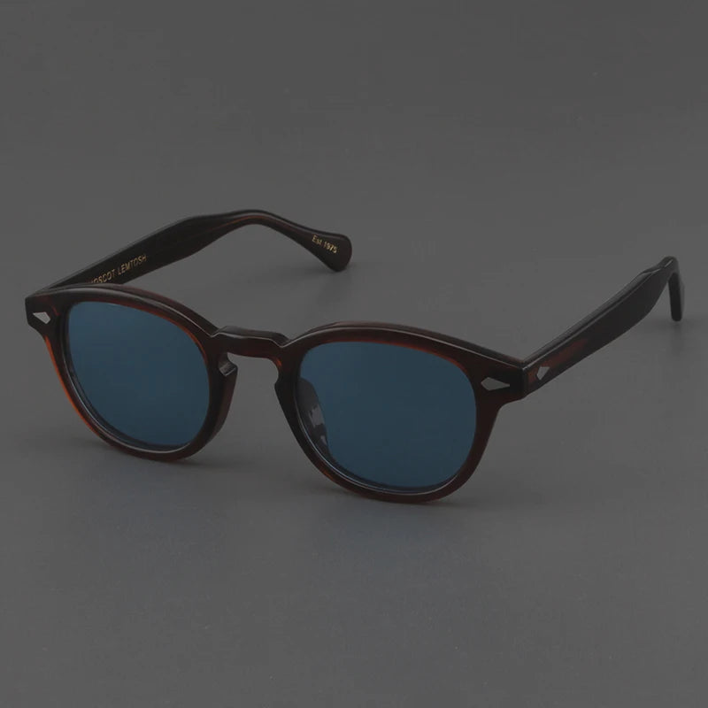 Johnny Depp Polarized Sunglasses Man Round Lemtosh Sun Glasses Woman Luxury Brand Vintage Acetate Frame Night Vision Goggles