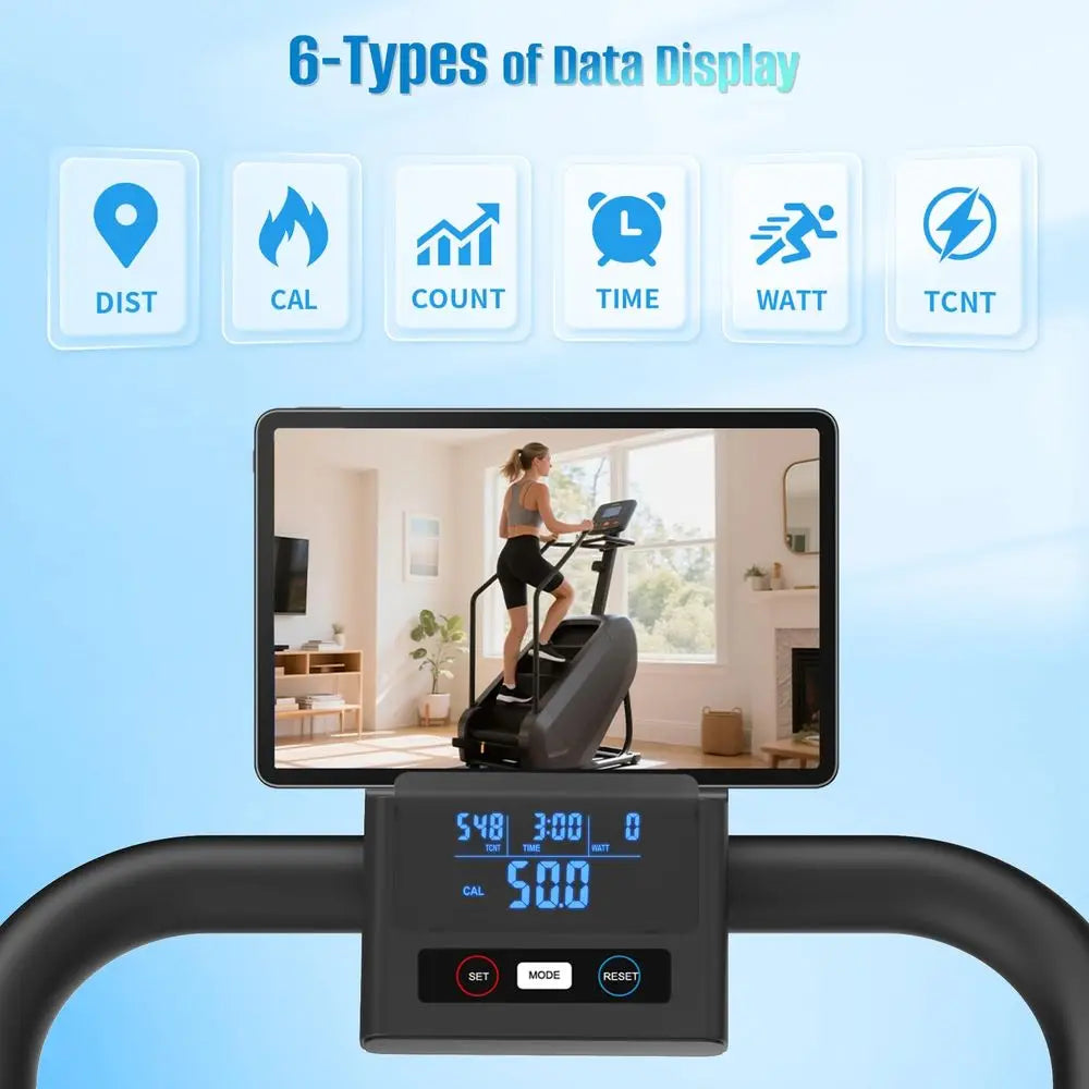 Stair Stepper for Home, 6Level Magnetic Resistance Stepper Machine with Incline Modes amp LCD Monitor, 330LBS Capacity Quiet St