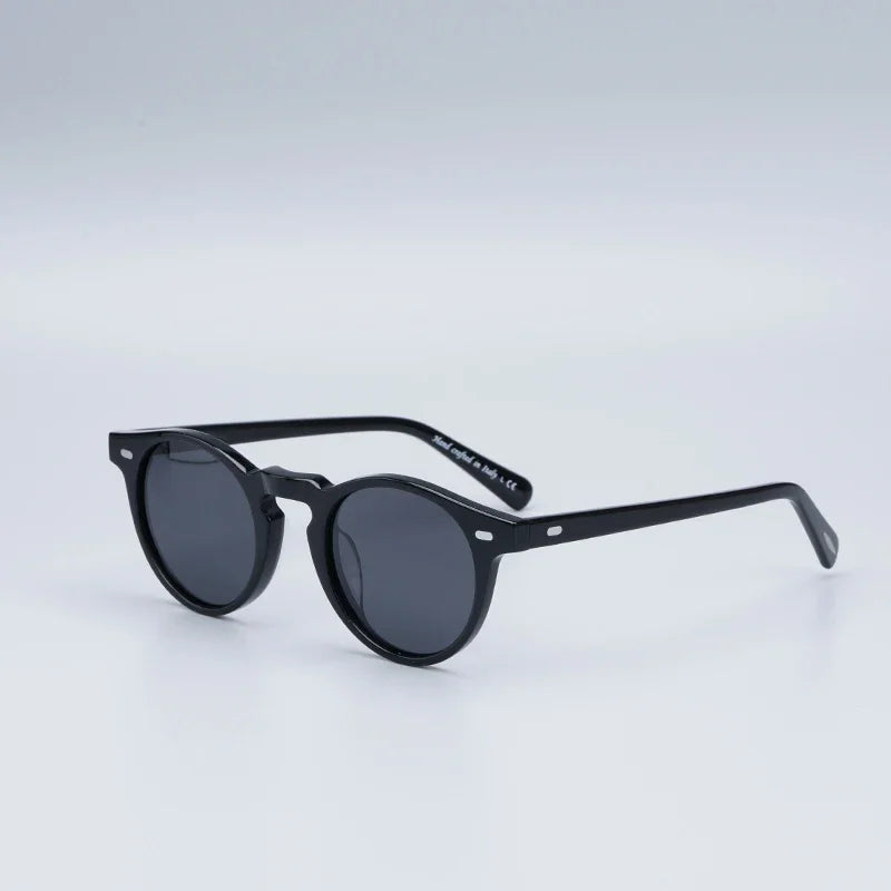 Oliver Gregory Peck Sunglasses Women Acetate Retro Round Polarized Vintage Driving Glasses Shades for Women Designer Sunglasses
