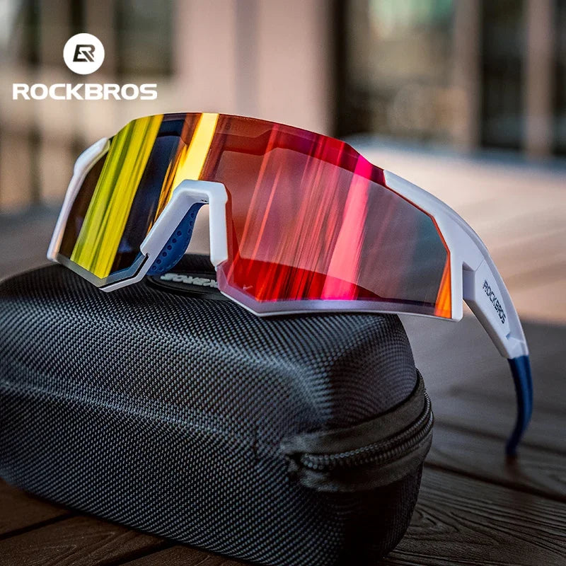 ROCKBROS Cycling Glasses Photochromic Bike Bicycle Glasses Polarized Men Sunglasses MTB Road Cycling Eyewear Protection Goggles