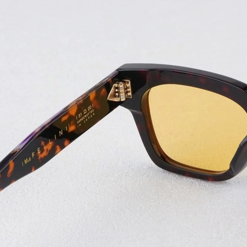 JMM Fellini Acetate Fashion Sunglasses Rectangle Uv400 Men High Quality Handmade in Japan Senior Optical Eyeglasses with Case