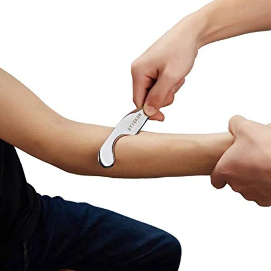 Stainless Steel Gua Sha Scraping Massage Tool - STICKON IASTM Tools Great Soft Tissue Mobilization Tool C1 Shape