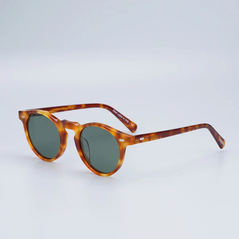 Oliver Gregory Peck Sunglasses Women Acetate Retro Round Polarized Vintage Driving Glasses Shades for Women Designer Sunglasses